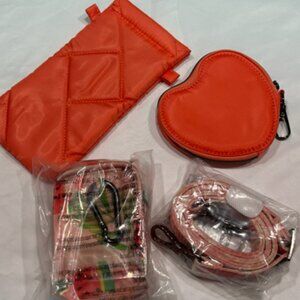 All Brand New (without tags) Lug Drizzle, Heart Pouch, Crossbody Strap and Raft